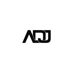 adj letter original monogram logo design