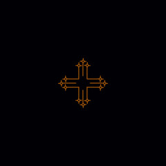 cross logo elegant lights design
