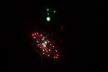 Fireworks in the night sky 