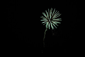 Fototapeta premium Fireworks in the night sky 
