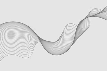 Abstract wave element for design. Digital frequency track equalizer. Stylized line art background. Vector illustration