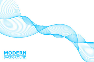 Fototapeta premium Abstract wave element for design. Digital frequency track equalizer. Stylized line art background. Vector illustration