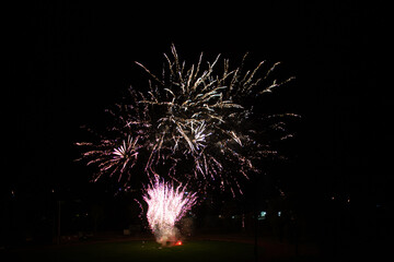 Fireworks in the night sky 