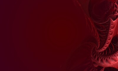 3d fractal background, red color, with place for text
