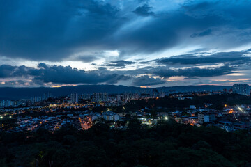 Naklejka premium sunset in the city