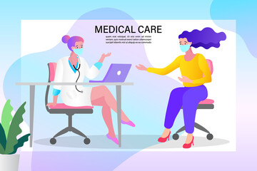 Patients come to consult a doctor.