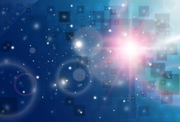 Bright beautiful star.Vector illustration of a light effect on a transparent background.	
