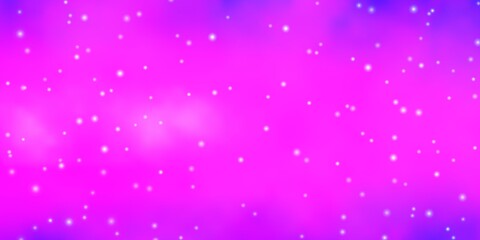 Light Purple, Pink vector pattern with abstract stars. Decorative illustration with stars on abstract template. Pattern for websites, landing pages.