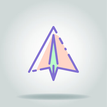 Paperplane Colorful Colorful Icon
