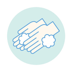 シンプルな3色　手洗い