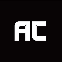 A C letter monogram style initial logo template