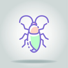 cockroach colorful icon
