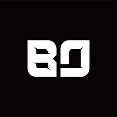 B D letter monogram style initial logo template