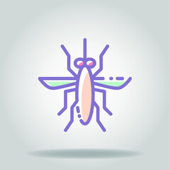 mosquito colorful icon
