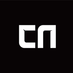 C N letter monogram style initial logo template