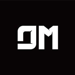 D M letter monogram style initial logo template