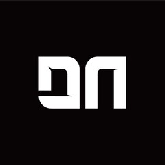 D N letter monogram style initial logo template