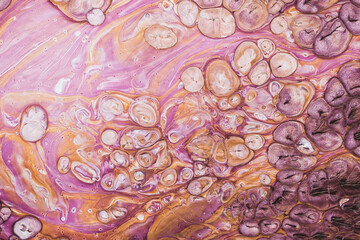 Acrylic multi-colored texture closeup. Macro shot of acrylic abstraction.
