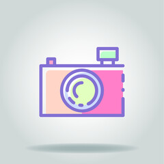 pocket camera colorful icon
