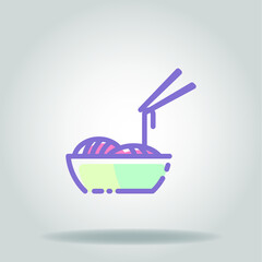 noodles colorful icon
