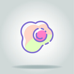 omelette colorful icon
