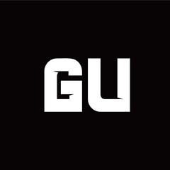 Fototapeta premium G U letter monogram style initial logo template