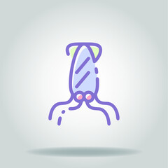 squid colorful icon
