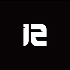 I Z letter monogram style initial logo template
