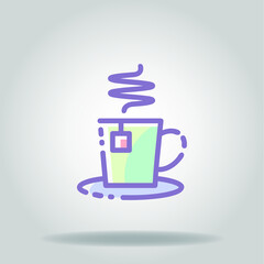 tea cup colorful icon
