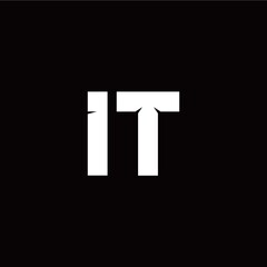 I T letter monogram style initial logo template