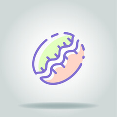 coffee bean colorful icon
