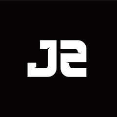 J Z letter monogram style initial logo template