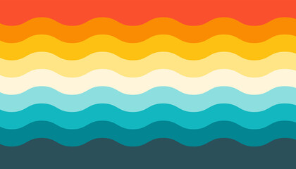 Colorful wavy line pattern vector background