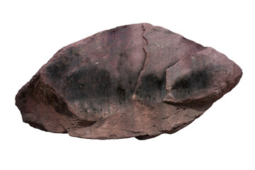 Big ancient rock isolated on white background included clipping path.