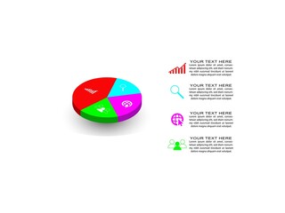 Business data visualization.  Abstract Process chart or graph elements, diagram with step option parts or processes. Vector business template for presentation. Creative concept for infographic.