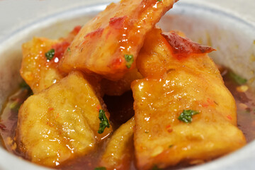 Stir Fried Dolly Fish with Thai Chili Street Food