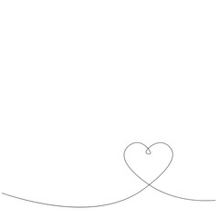 Heart background. Line drawing. Vector illustration