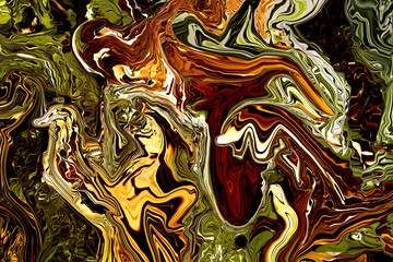 Ilustración abstracta representativa de la caza ancestral con influencias del arte rupestre. © mavicfe