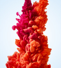 Color drop in water. Abstract background