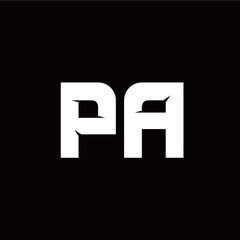 P A letter monogram style initial logo template