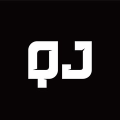 Q J letter monogram style initial logo template