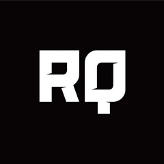 R Q letter monogram style initial logo template