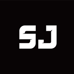S J letter monogram style initial logo template