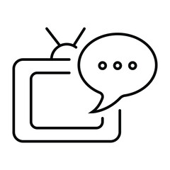 marketing advertising thin line icon vector