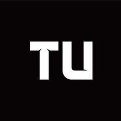 Fototapeta premium T U letter monogram style initial logo template