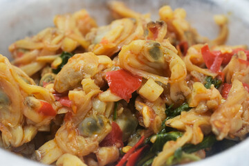 Stir Fried Clams, Thai Street Food Menu