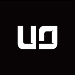 U D letter monogram style initial logo template