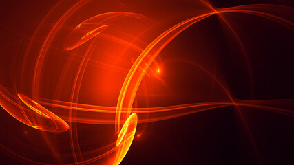 3D rendering abstract multicolor fractal light background