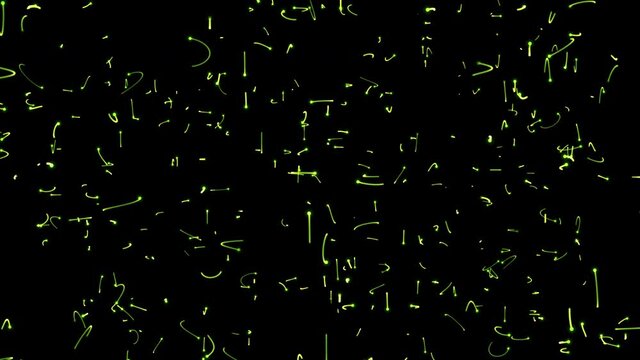 randomly moving worms particles