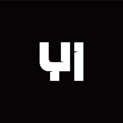Obraz premium Y I letter monogram style initial logo template